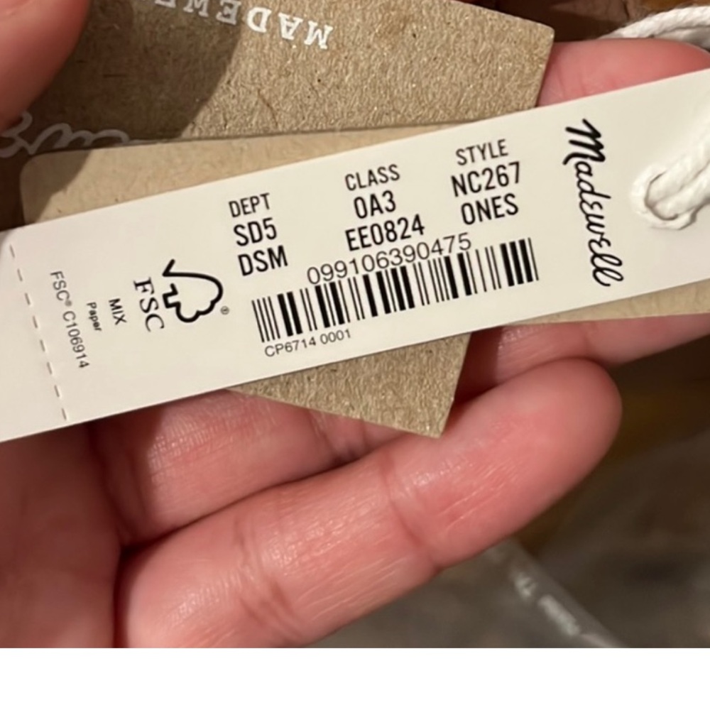 Madewell color block leather tote, NWT - Picture 4 of 10